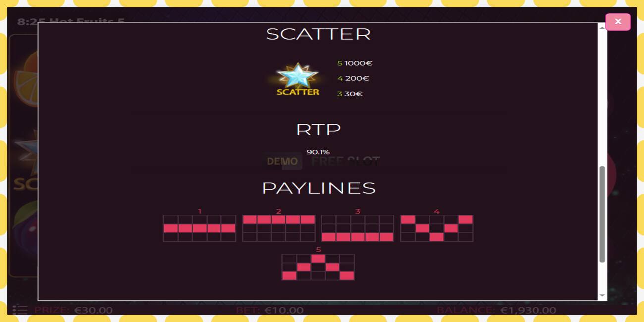 Demo rifa Hot Fruits 5 ókeypis og án skráningar, mynd - 1