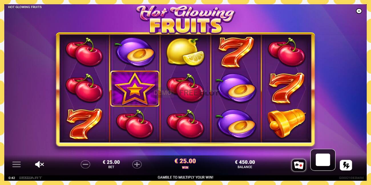 Demo-spor Hot Glowing Fruits gratis og uten registrering, bilde - 1