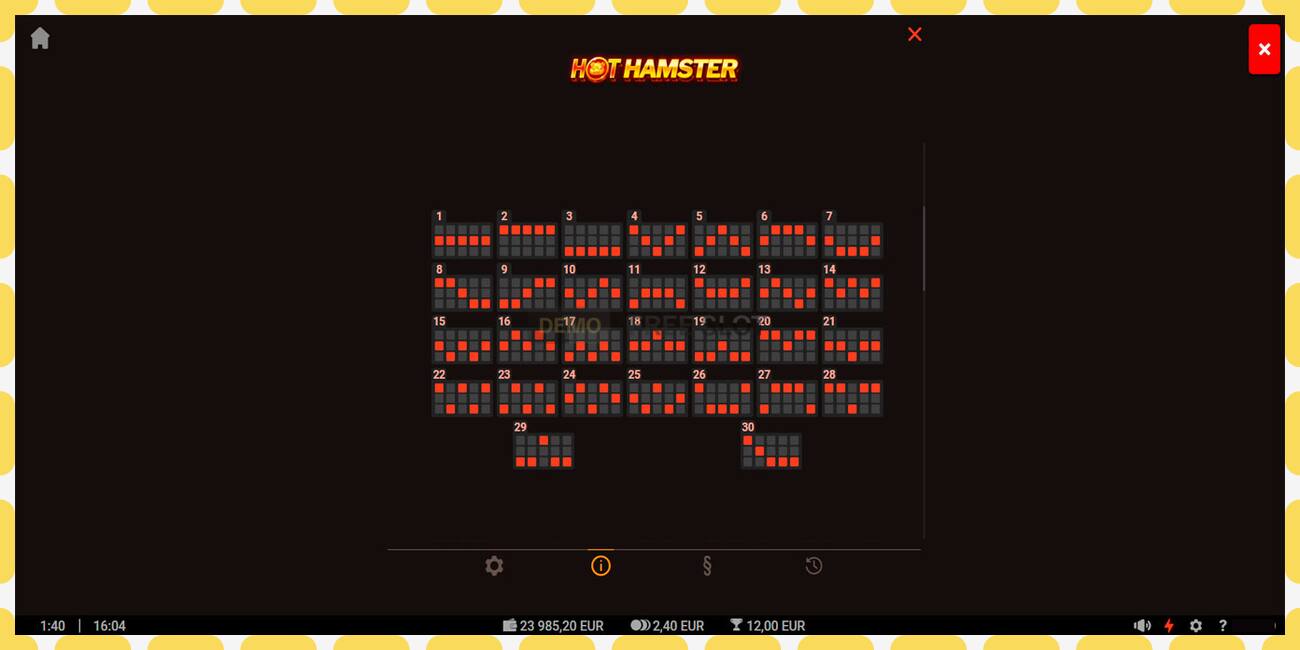 Demo slot Hot Hamster නොමිලේ සහ ලියාපදිංචියකින් තොරව, පින්තූරය - 1