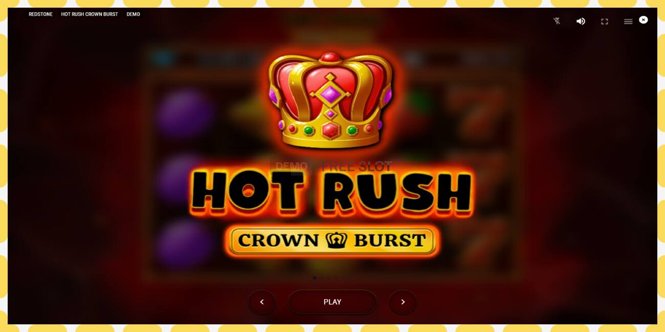 Demo yuvası Hot Rush Crown Burst pulsuz və qeydiyyat olmadan, şəkil - 1