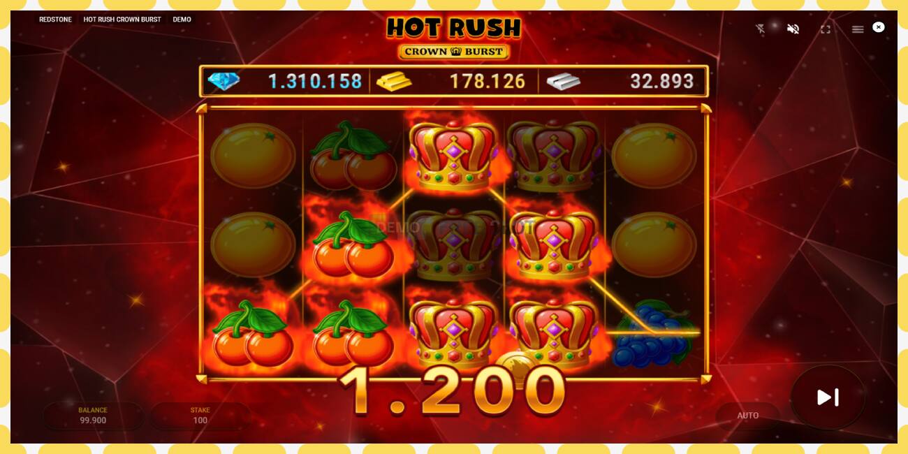 Slot demo Hot Rush Crown Burst gratuit și fără înregistrare, imagine - 1