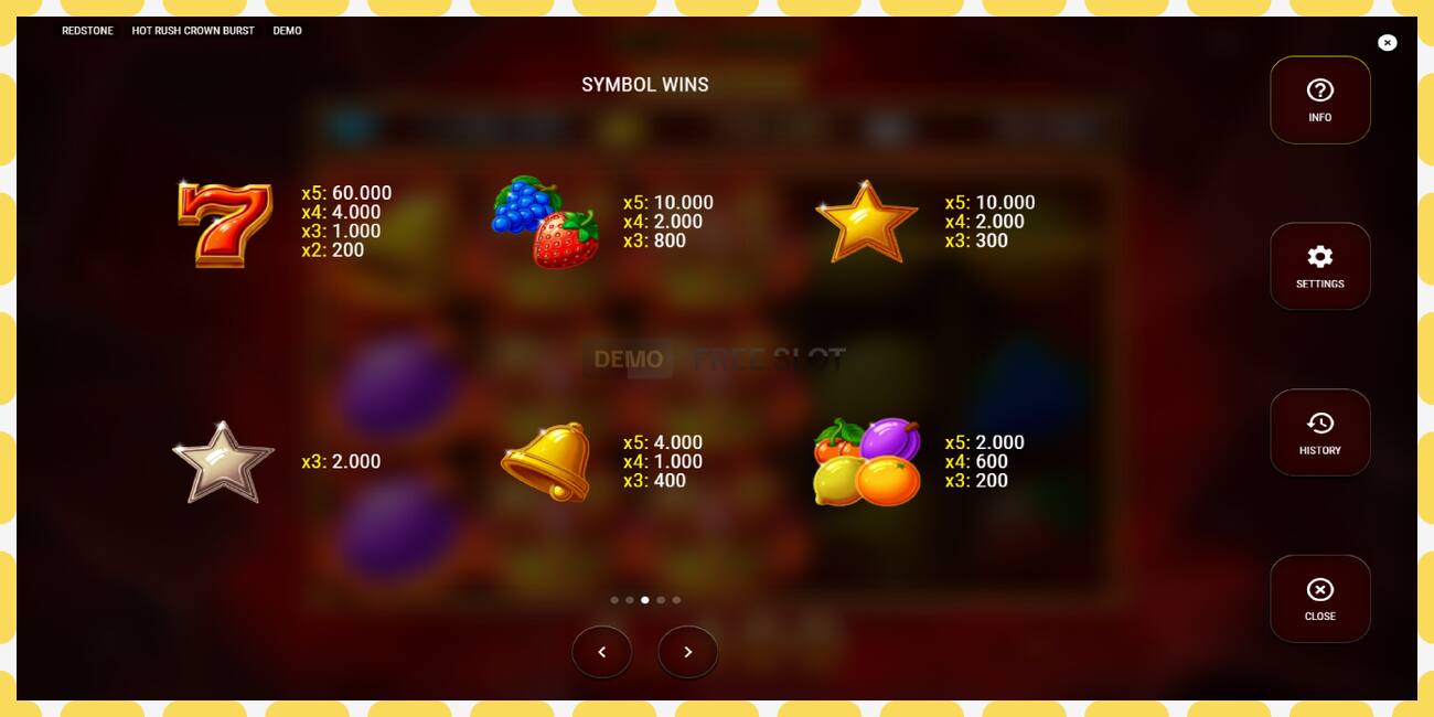 Slot demo Hot Rush Crown Burst gratuit și fără înregistrare, imagine - 1