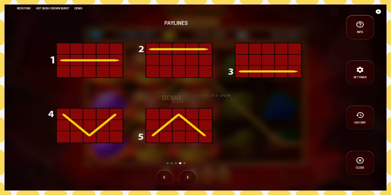 Demo yuvası Hot Rush Crown Burst pulsuz və qeydiyyat olmadan, şəkil - 1