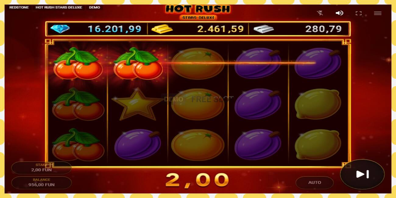 Demo-spor Hot Rush Stars Deluxe gratis og uten registrering, bilde - 1