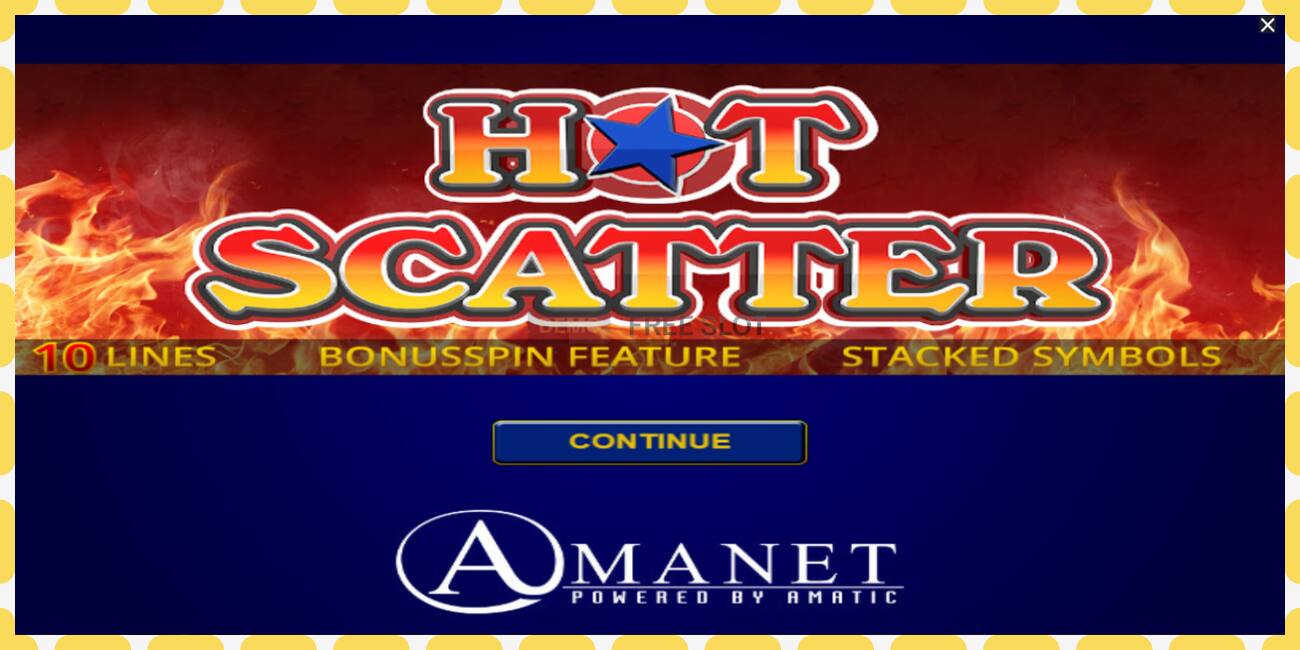 Demo slot Hot Scatter free and without registration, picture - 1