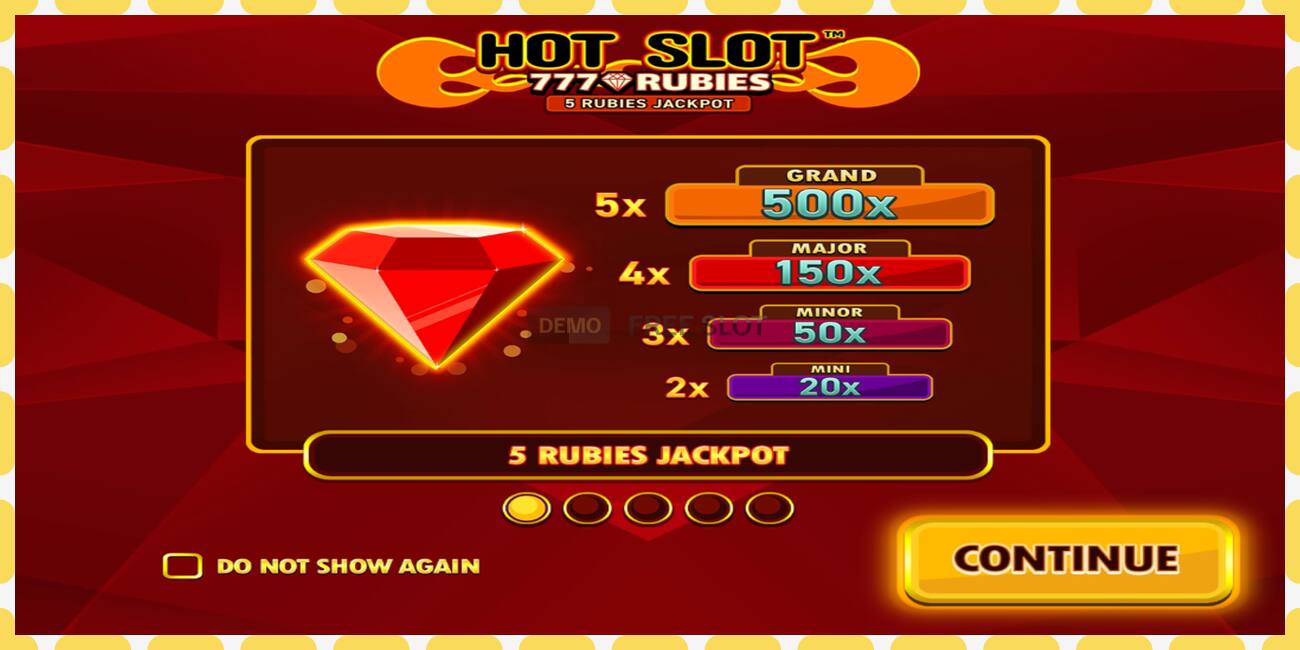 Demo rifa Hot Slot 777 Rubies Extremely Light ókeypis og án skráningar, mynd - 1