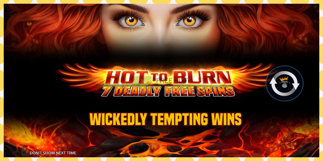 डेमो स्लॉट Hot to Burn - 7 Deadly Free Spins विनामूल्य आणि नोंदणीशिवाय, चित्र - १