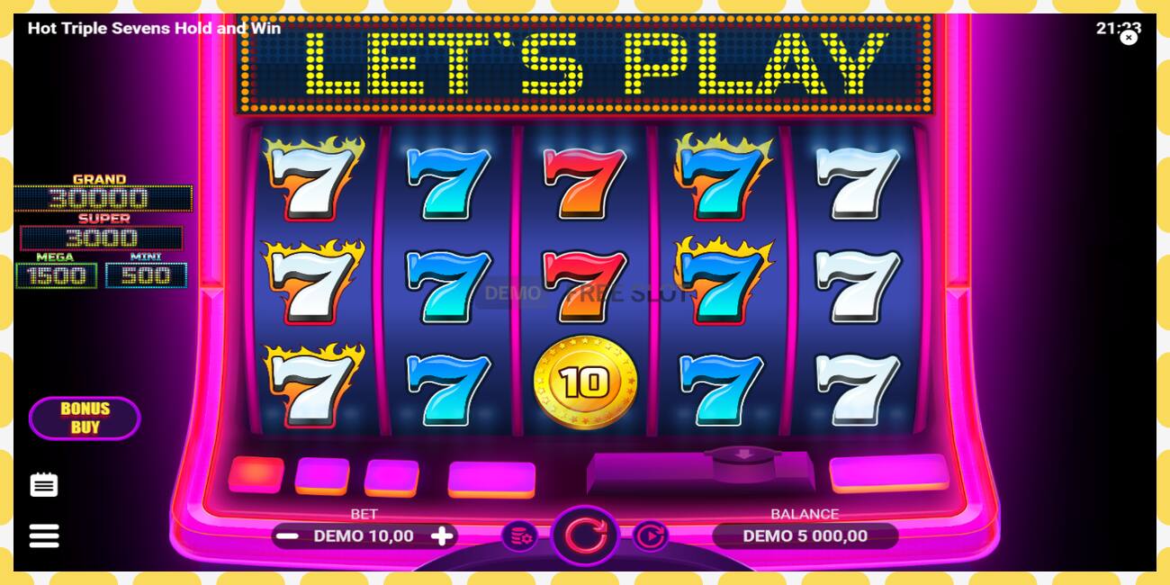 Demo slot Hot Triple Sevens Hold & Win free and without registration, picture - 1