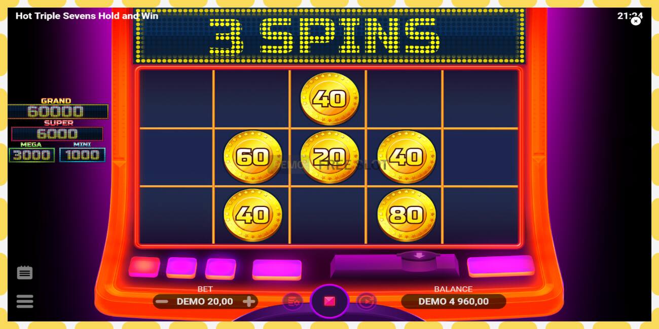 Demo slot Hot Triple Sevens Hold & Win free and without registration, picture - 1