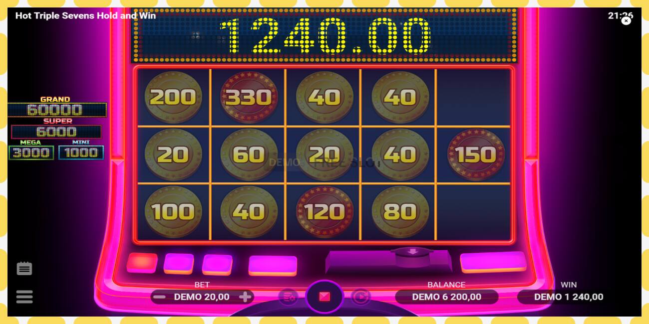 Demo slot Hot Triple Sevens Hold & Win free and without registration, picture - 1