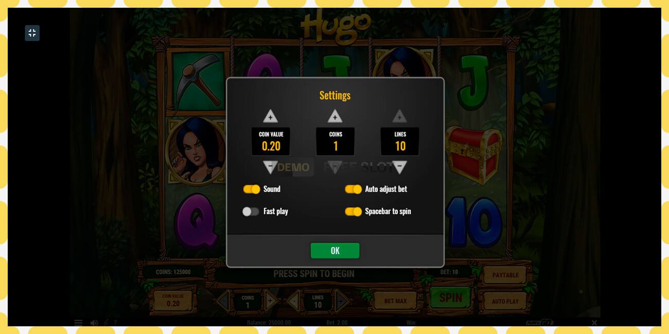 Demo slot Hugo free and without registration, picture - 1