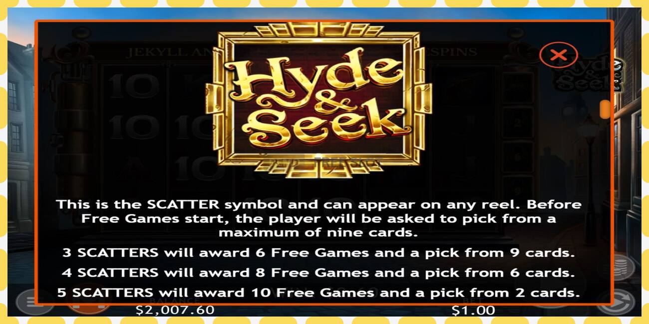 Demo slot Hyde & Seek free and without registration, picture - 1