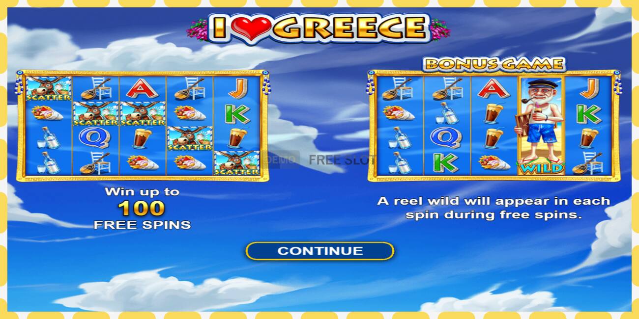 Demo slot I Love Greece free and without registration, picture - 1