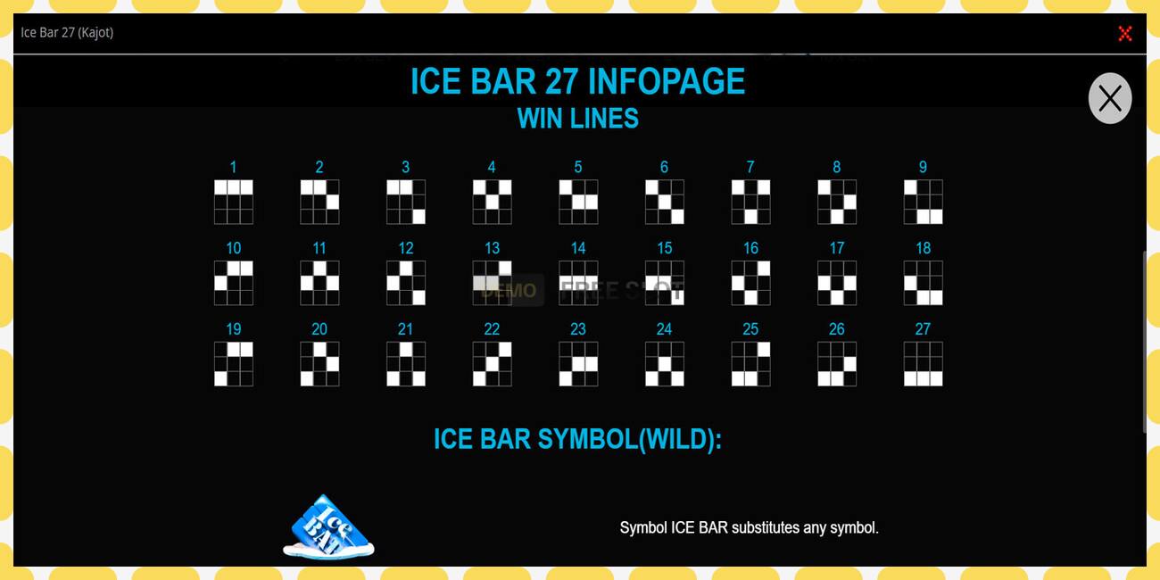 Demo slot Ice Bar 27 free and without registration, picture - 1