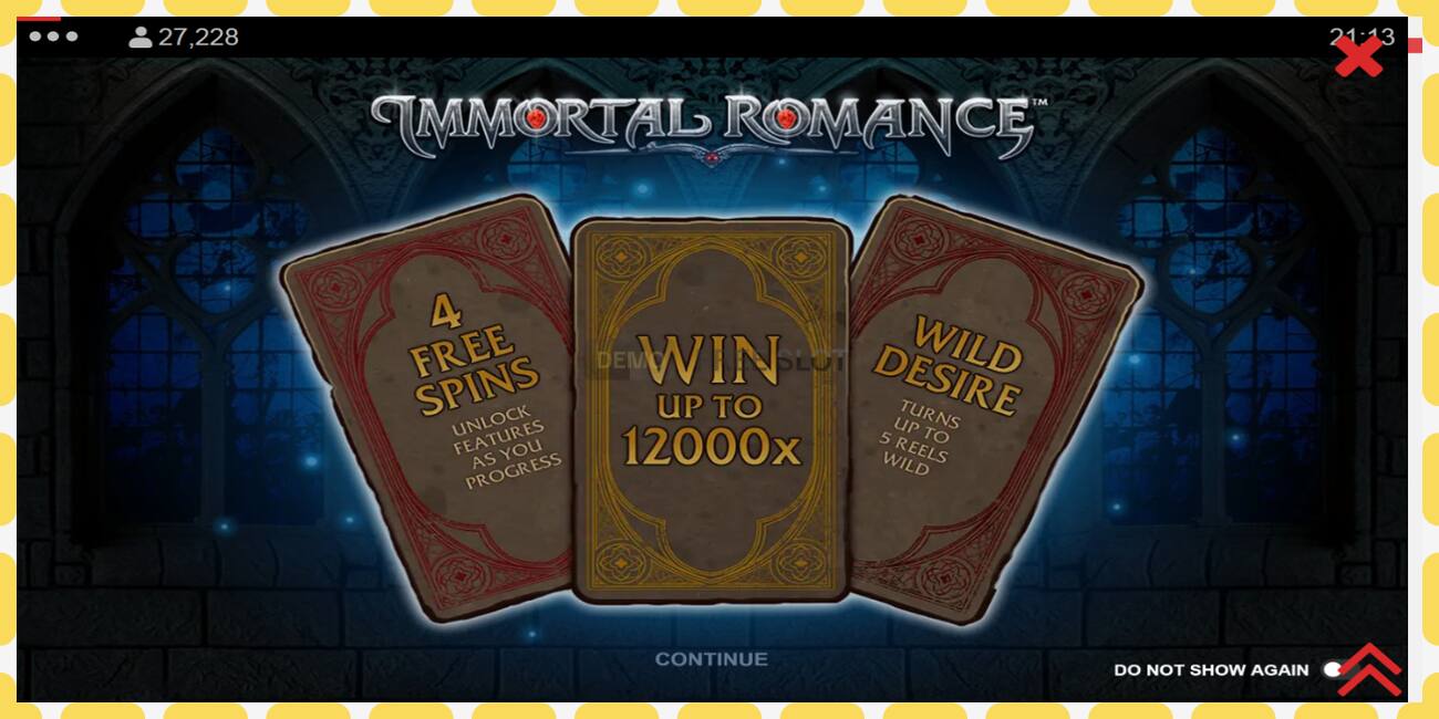 Demo slot Immortal Romance free and without registration, picture - 1