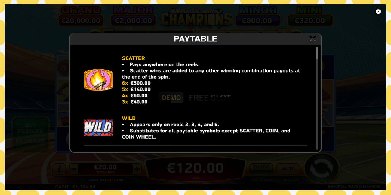 Demo slot Immortal Ways Champions free and without registration, picture - 1