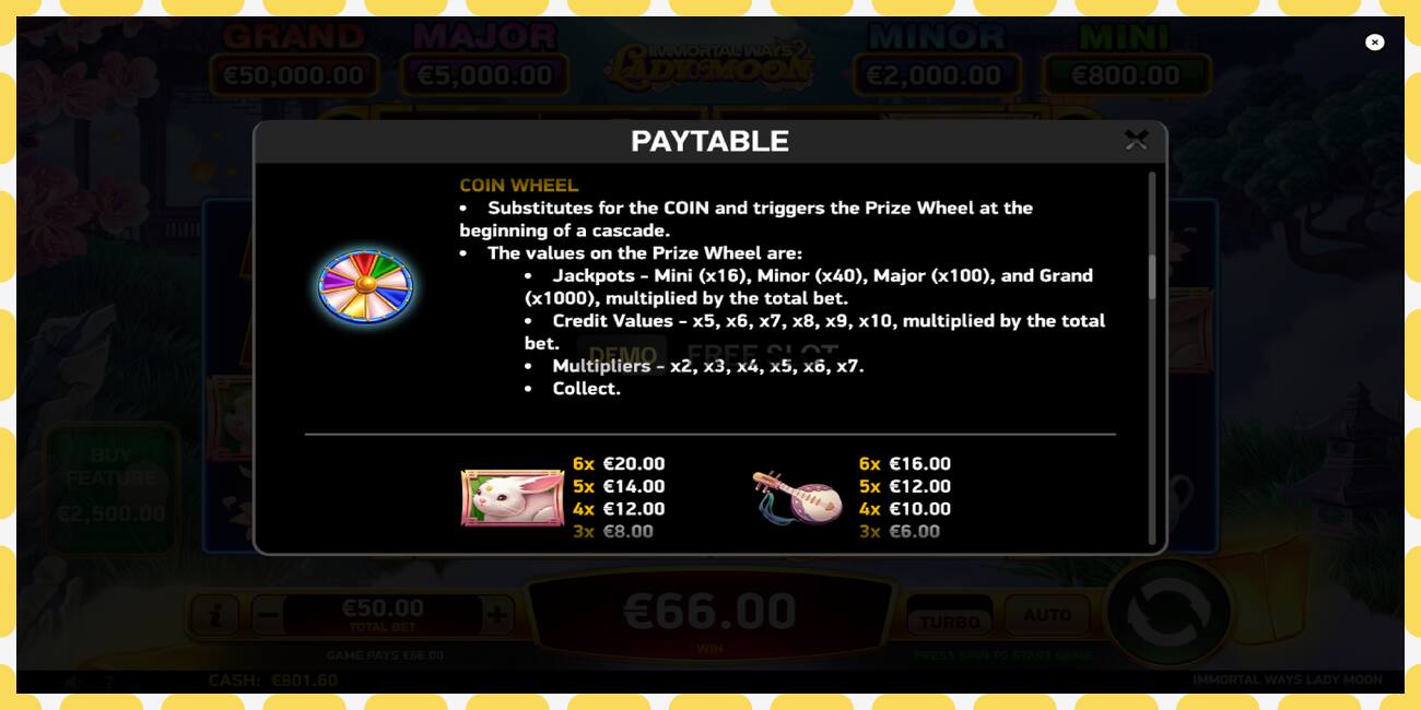 Demo slot Immortal Ways Lady Moon free and without registration, picture - 1