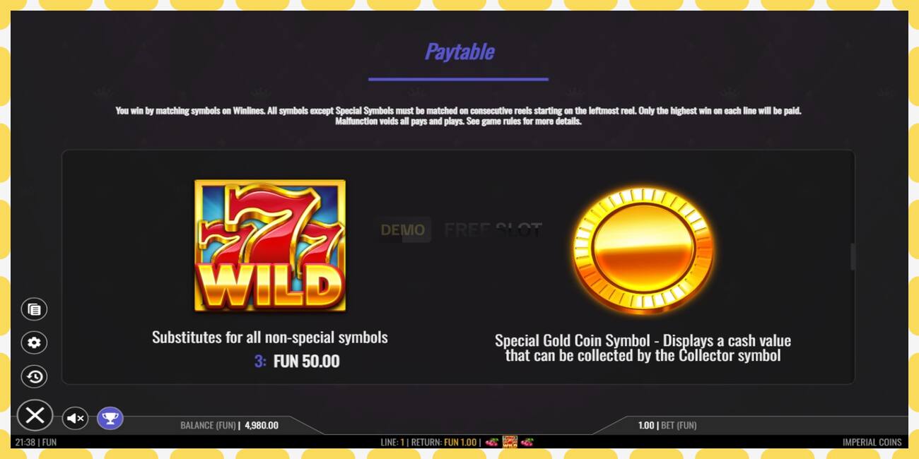 Demo slot Imperial Coins free and without registration, picture - 1