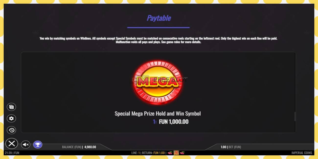 Demo slot Imperial Coins free and without registration, picture - 1