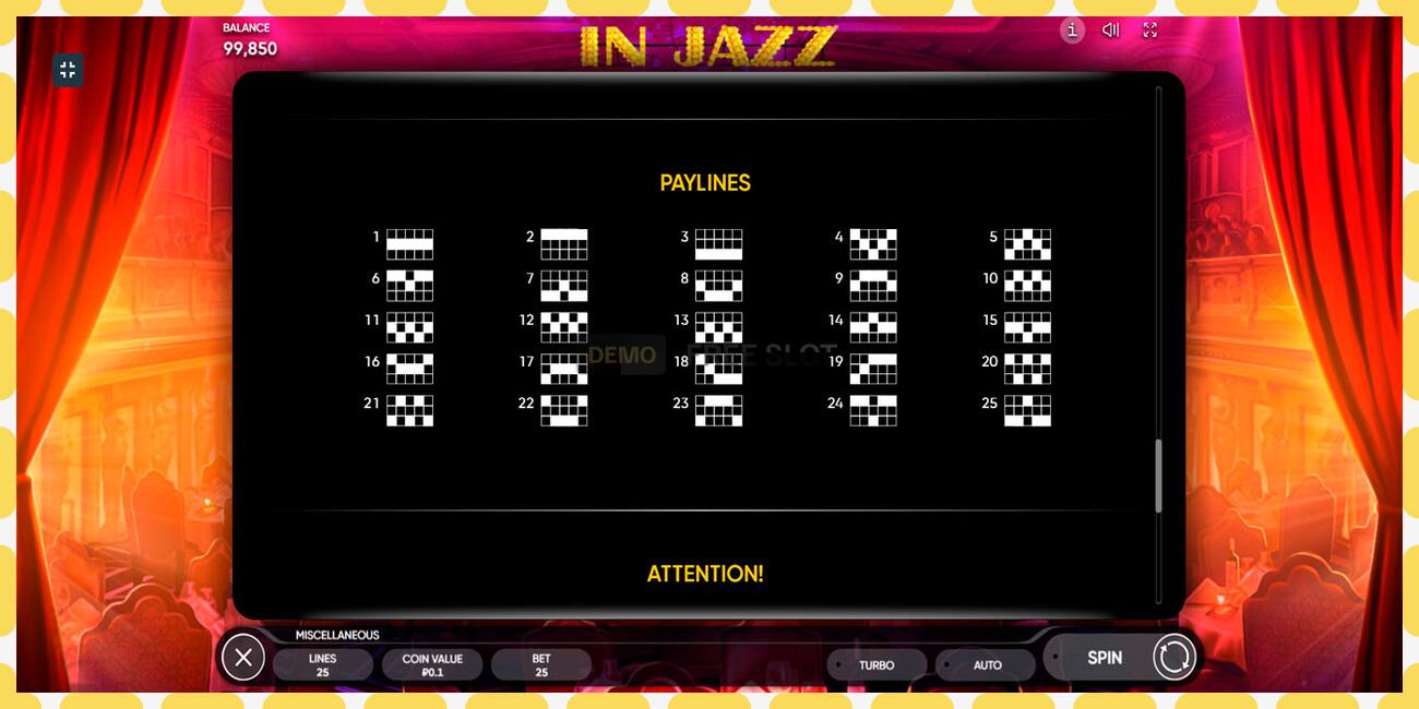 Demo slot In Jazz free and without registration, picture - 1