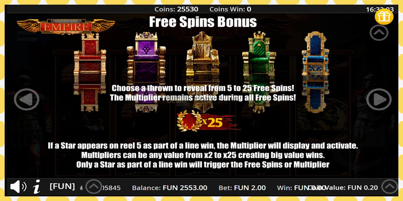 Slot demo Incredible Empire percuma dan tanpa pendaftaran, gambar - 1