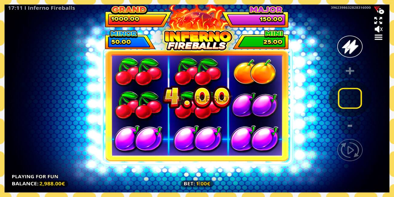 Slot de demonstração Inferno Fireballs grátis e sem registro, foto - 1