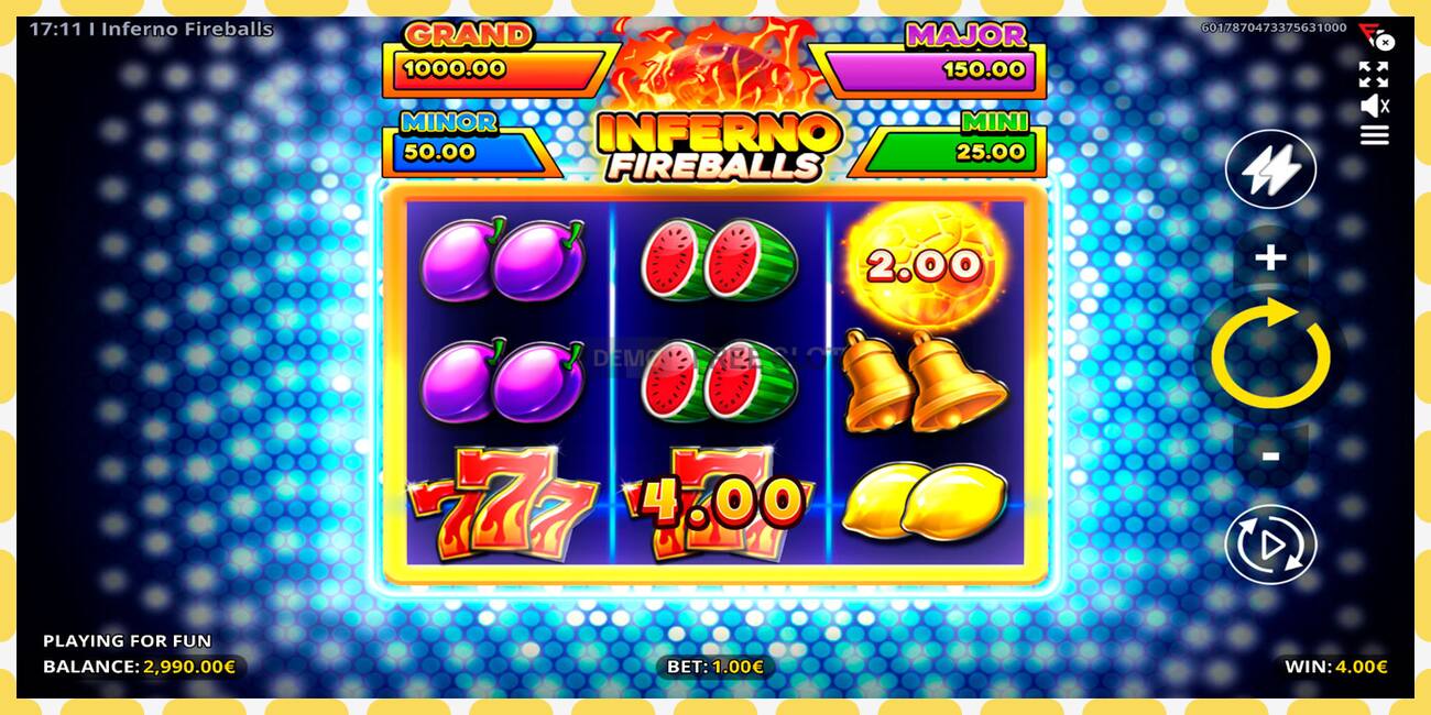 Demo slots Inferno Fireballs bezmaksas un bez reģistrācijas, attēlu - 1