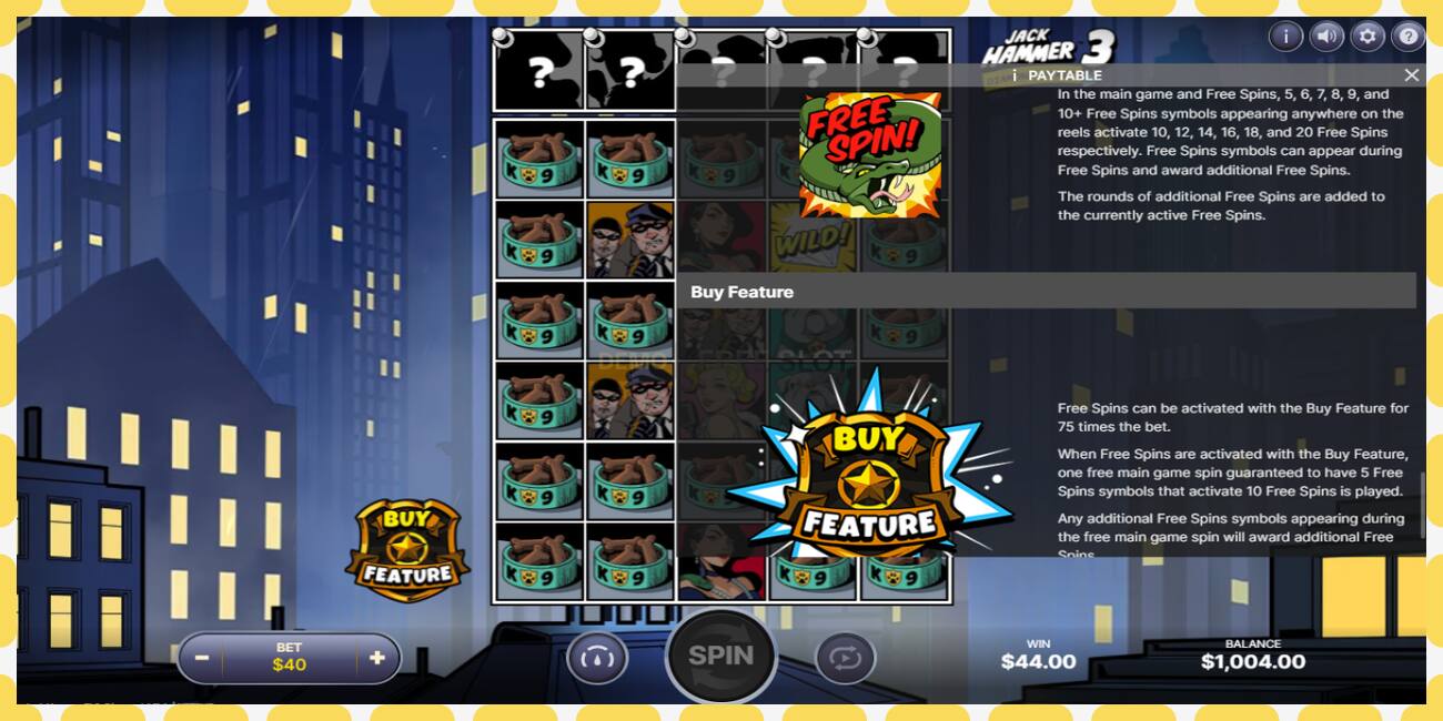 Demo slot Jack Hammer 3 free and without registration, picture - 1