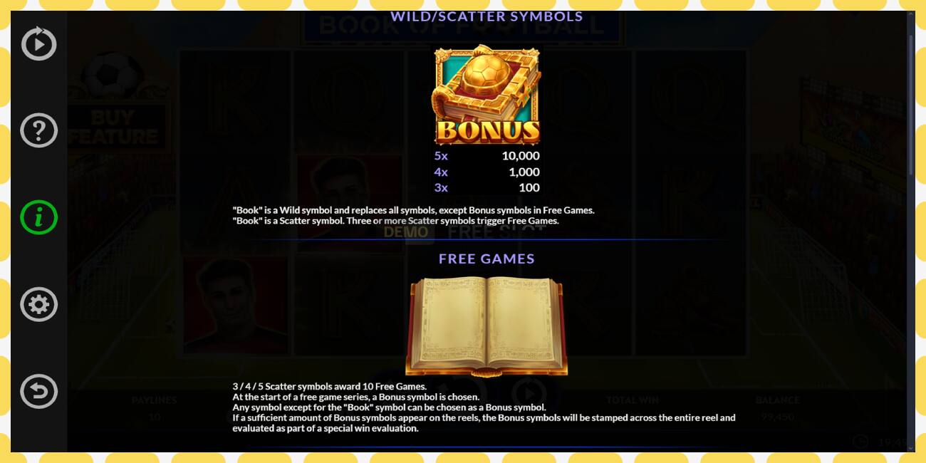 Demo slot Jack Potter & The Book of Football free and without registration, picture - 1