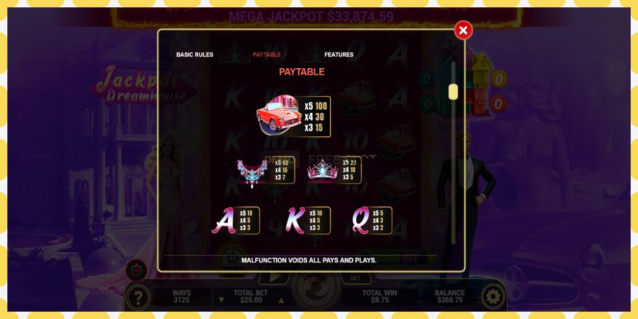 Demo yuvası Jackpot Dreamhouse ücretsiz ve kayıt olmadan, resim - 1