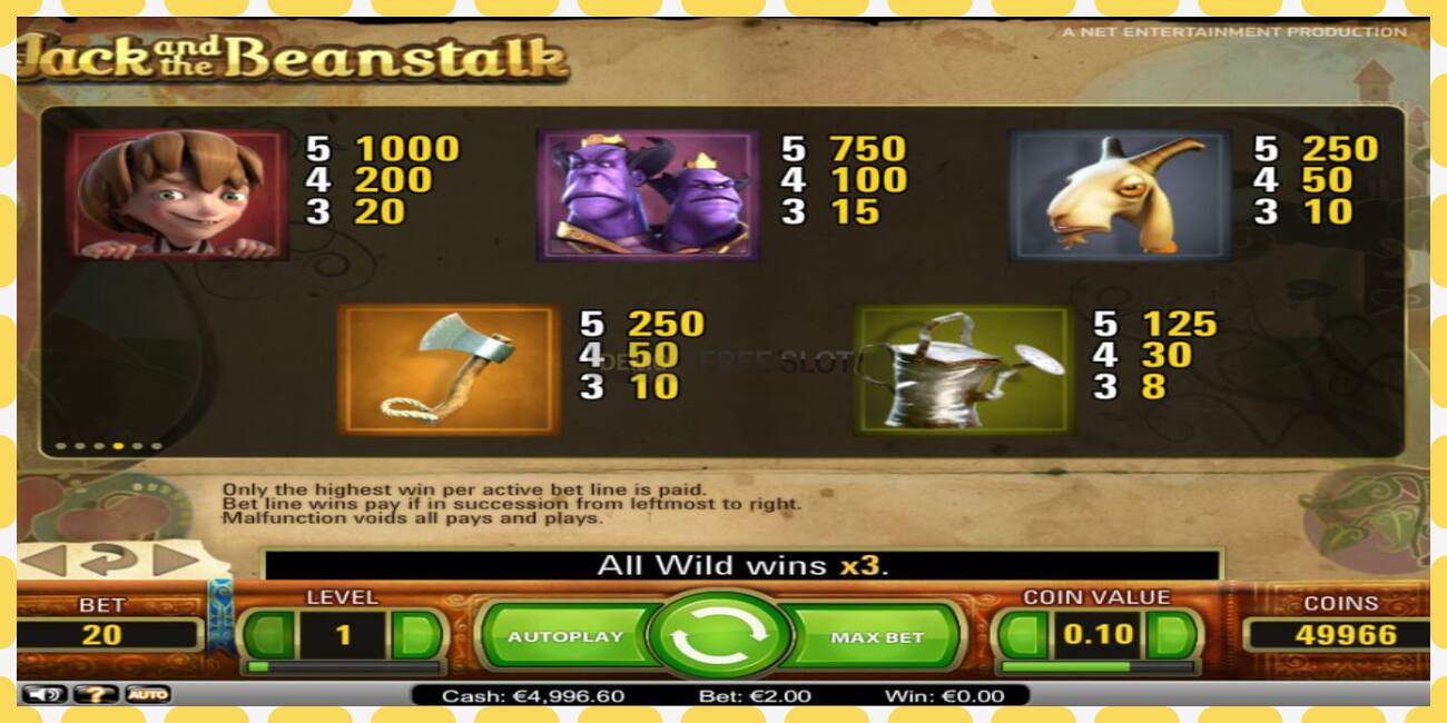 Demo slot Jack’s Beanstalk free and without registration, picture - 1