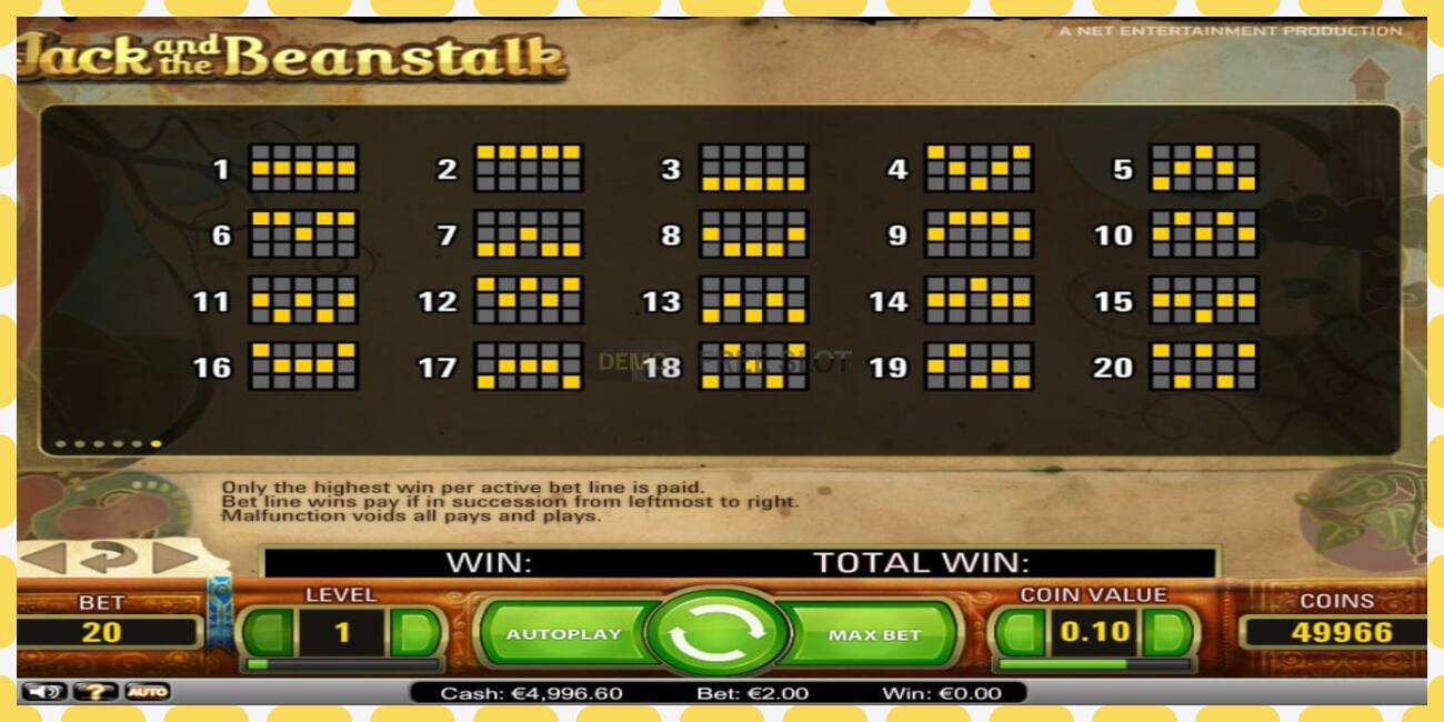 Demo slot Jack’s Beanstalk free and without registration, picture - 1