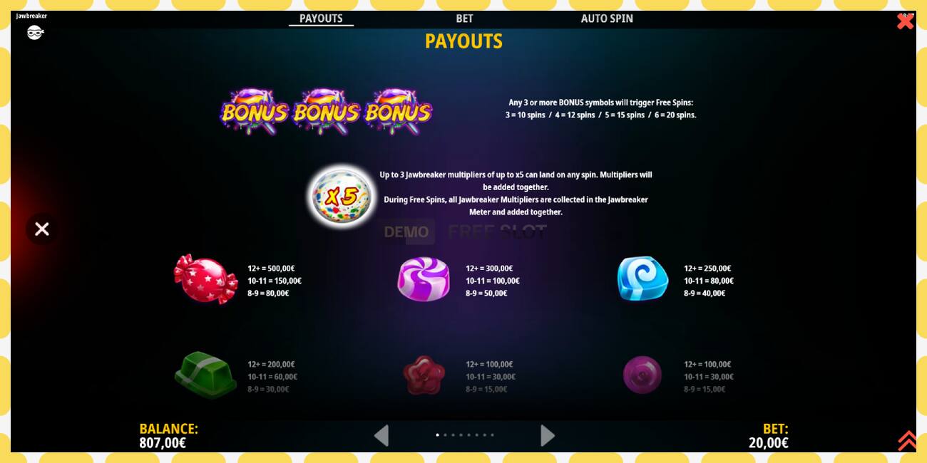 Demo slot Jawbreaker free and without registration, picture - 1