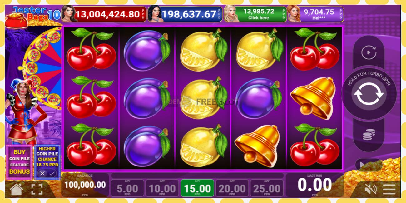 Demo slot Jester Bags 10 free and without registration, picture - 1