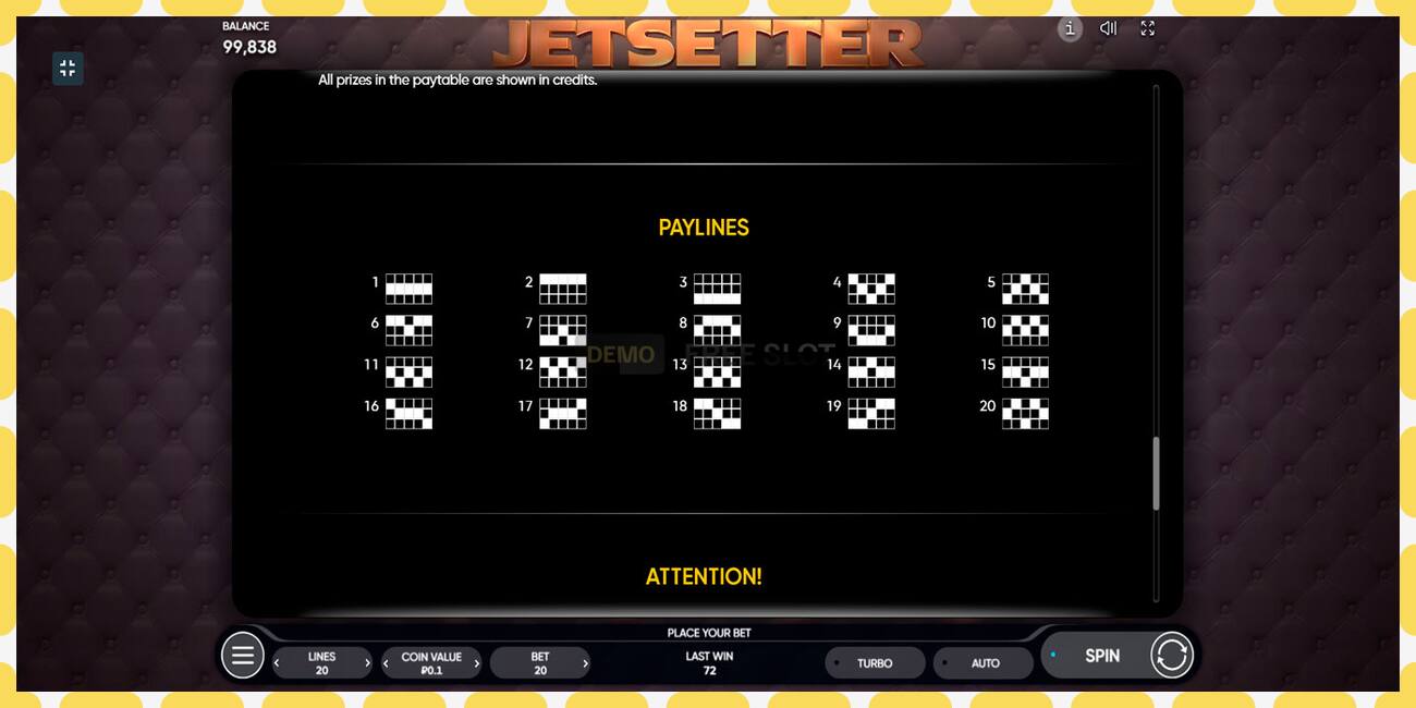 Demo slot Jetsetter free and without registration, picture - 1