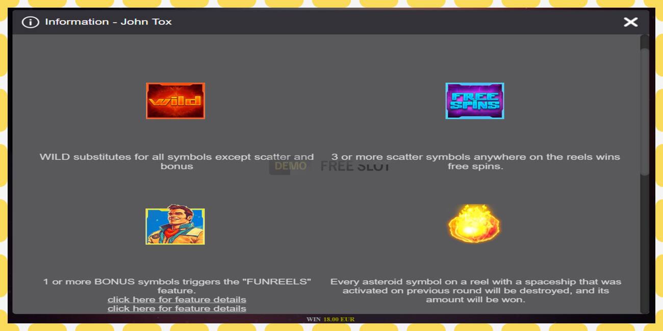 Demo slot John Tox free and without registration, picture - 1