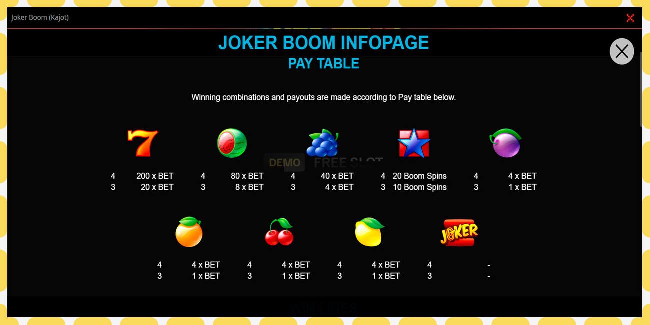 演示老虎机 Joker Boom 免费且无需注册, 图片 - 1