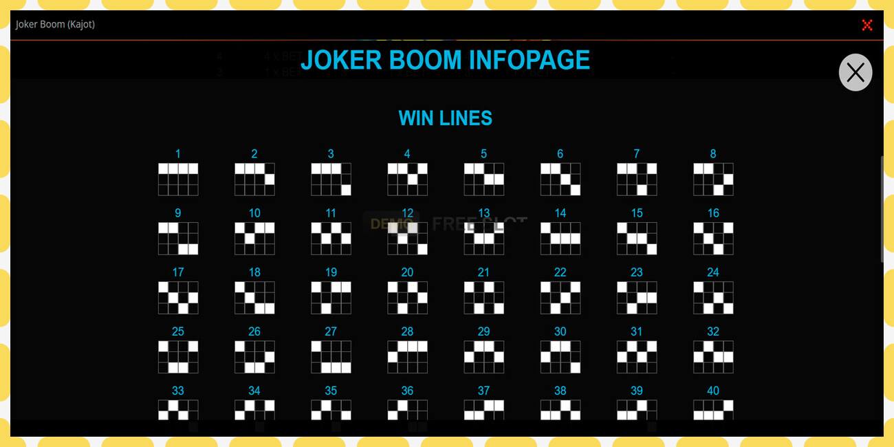 演示老虎机 Joker Boom 免费且无需注册, 图片 - 1