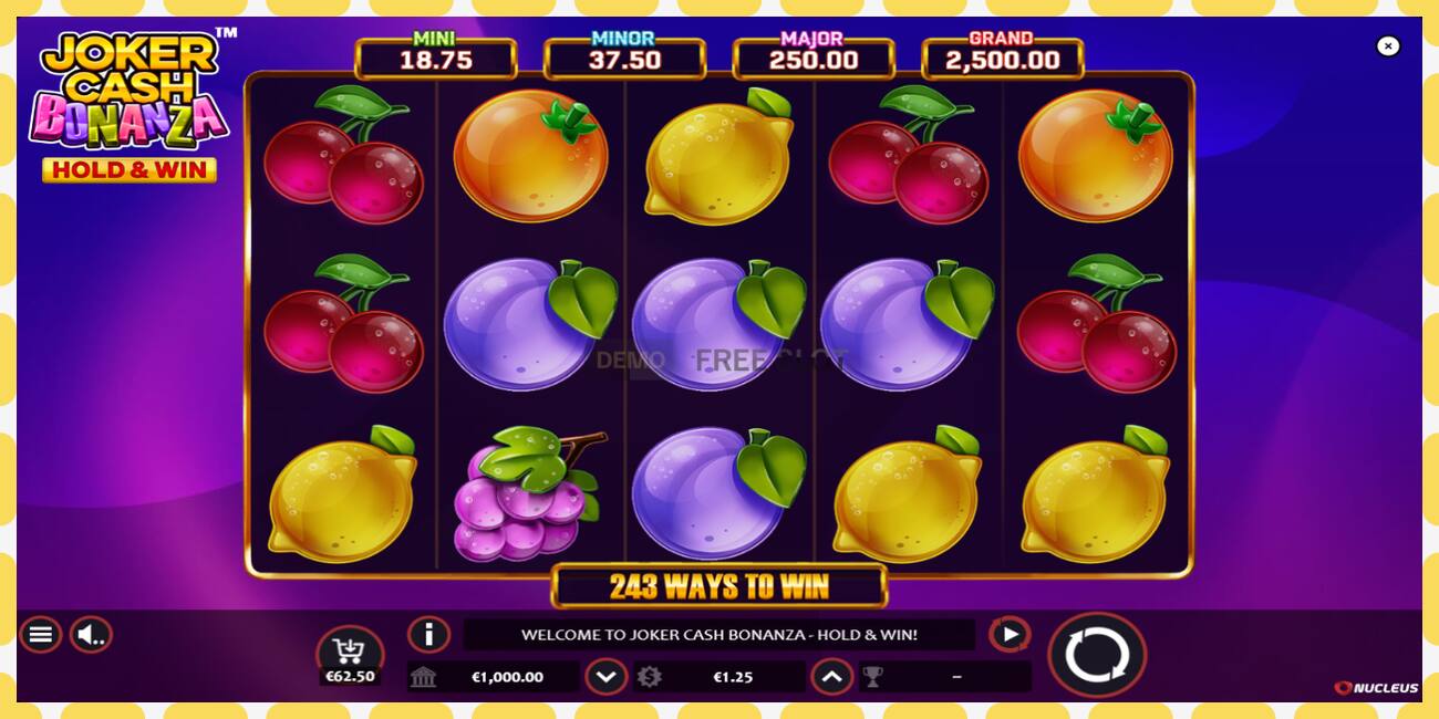 Demo slot Joker Cash Bonanza - Hold & Win free and without registration, picture - 1