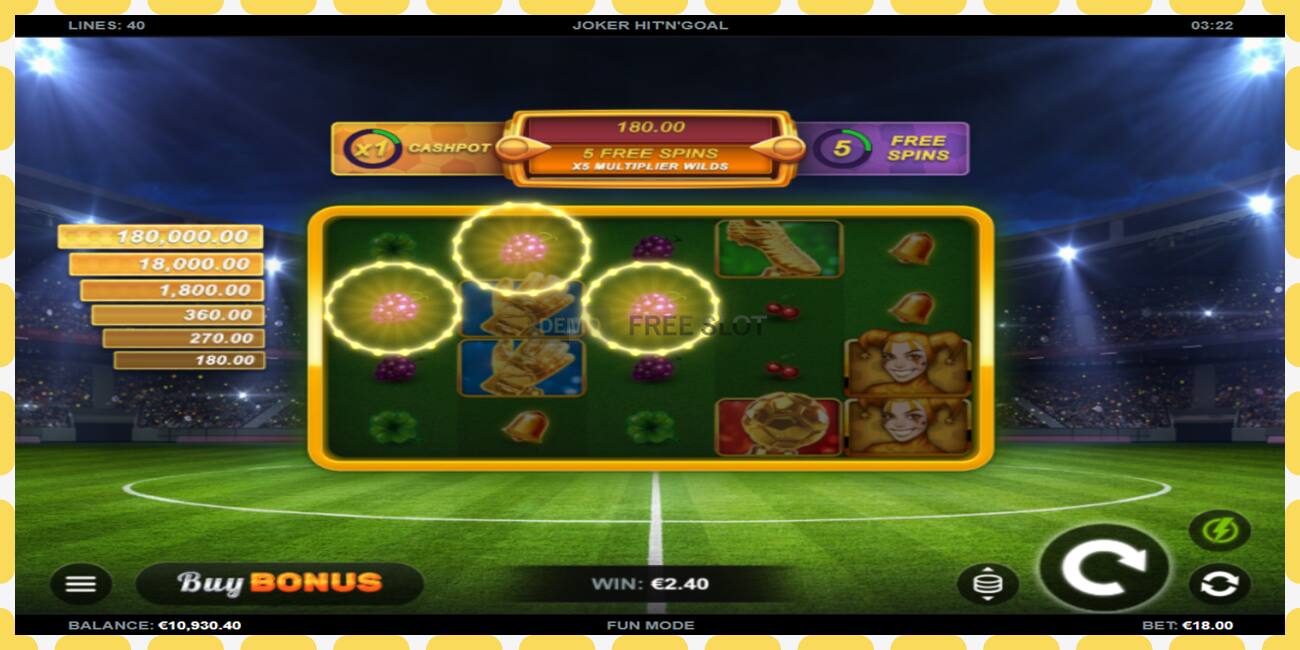 Demo slot Joker HitnGoal free and without registration, picture - 1