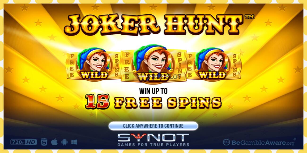 Slot demo Joker Hunt gratuit și fără înregistrare, imagine - 1