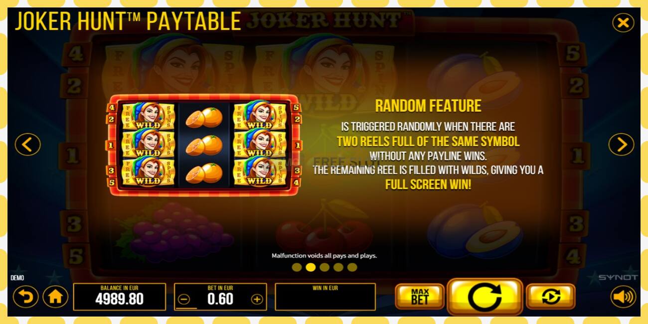 Slot demo Joker Hunt gratuit și fără înregistrare, imagine - 1