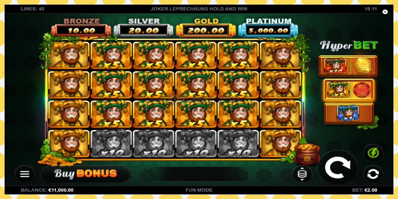 Demo slot Joker Leprechauns Hold and Win නොමිලේ සහ ලියාපදිංචියකින් තොරව, පින්තූරය - 1