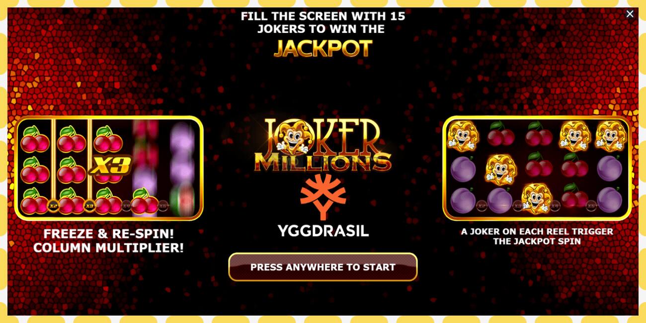 Demo slot Joker Millions free and without registration, picture - 1