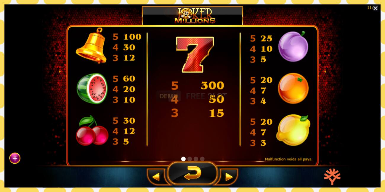 Demo slot Joker Millions free and without registration, picture - 1