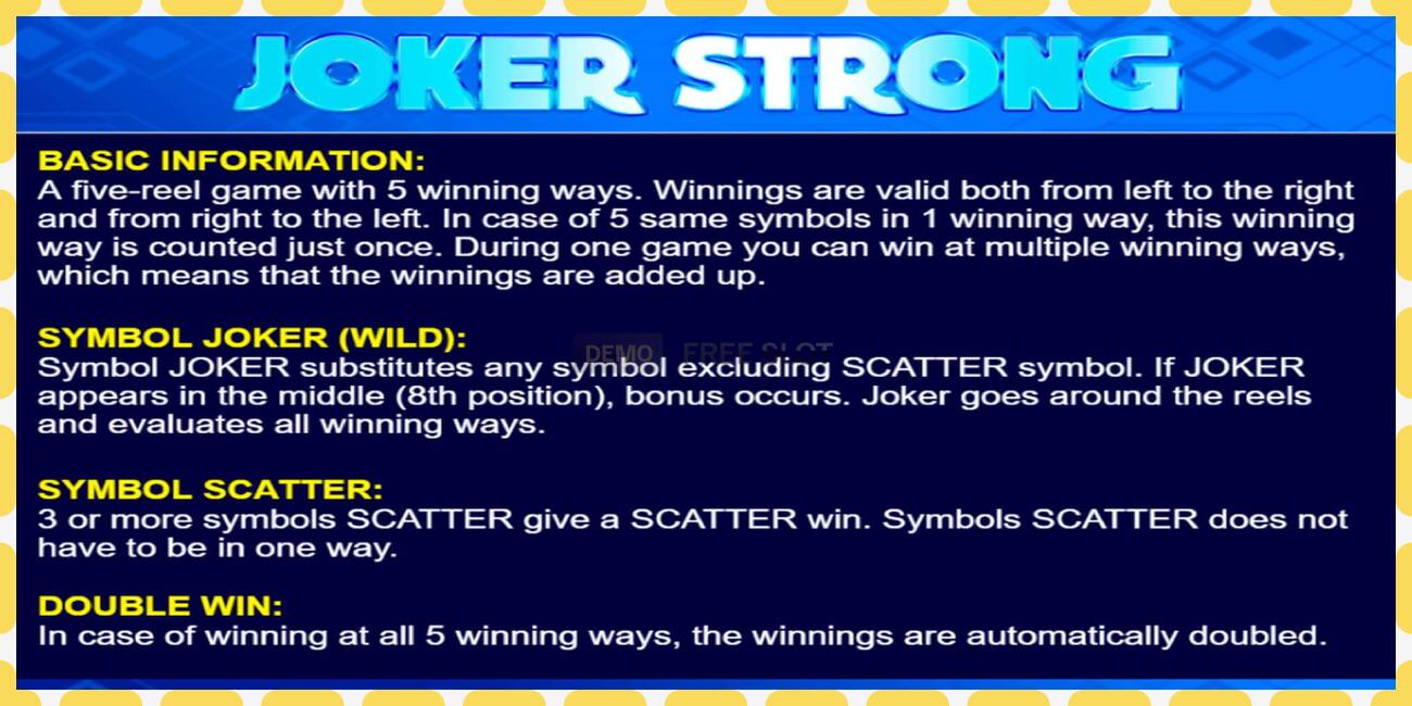 Demo slot Joker Strong free and without registration, picture - 1