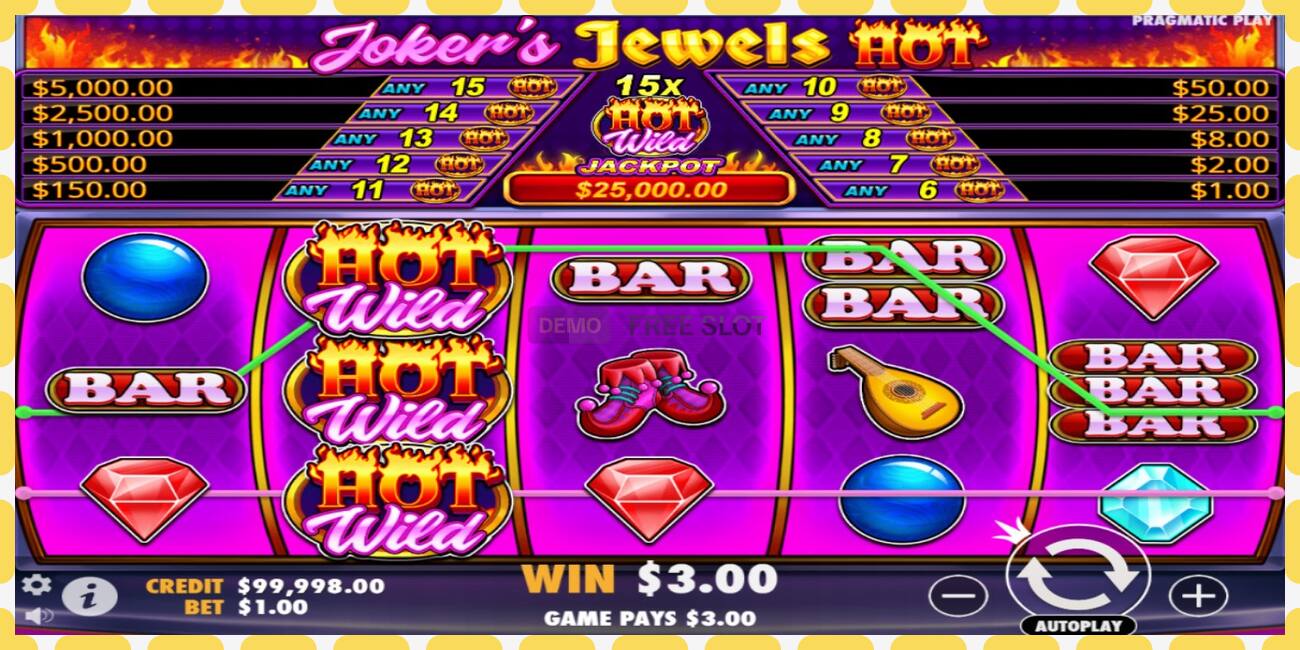 Slot demo Jokers Jewels Hot gratuit și fără înregistrare, imagine - 1