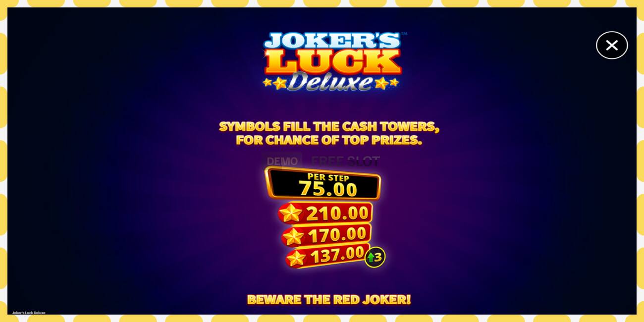 Demo slot Jokers Luck Deluxe zadarmo a bez registrácie, obrázok - 1