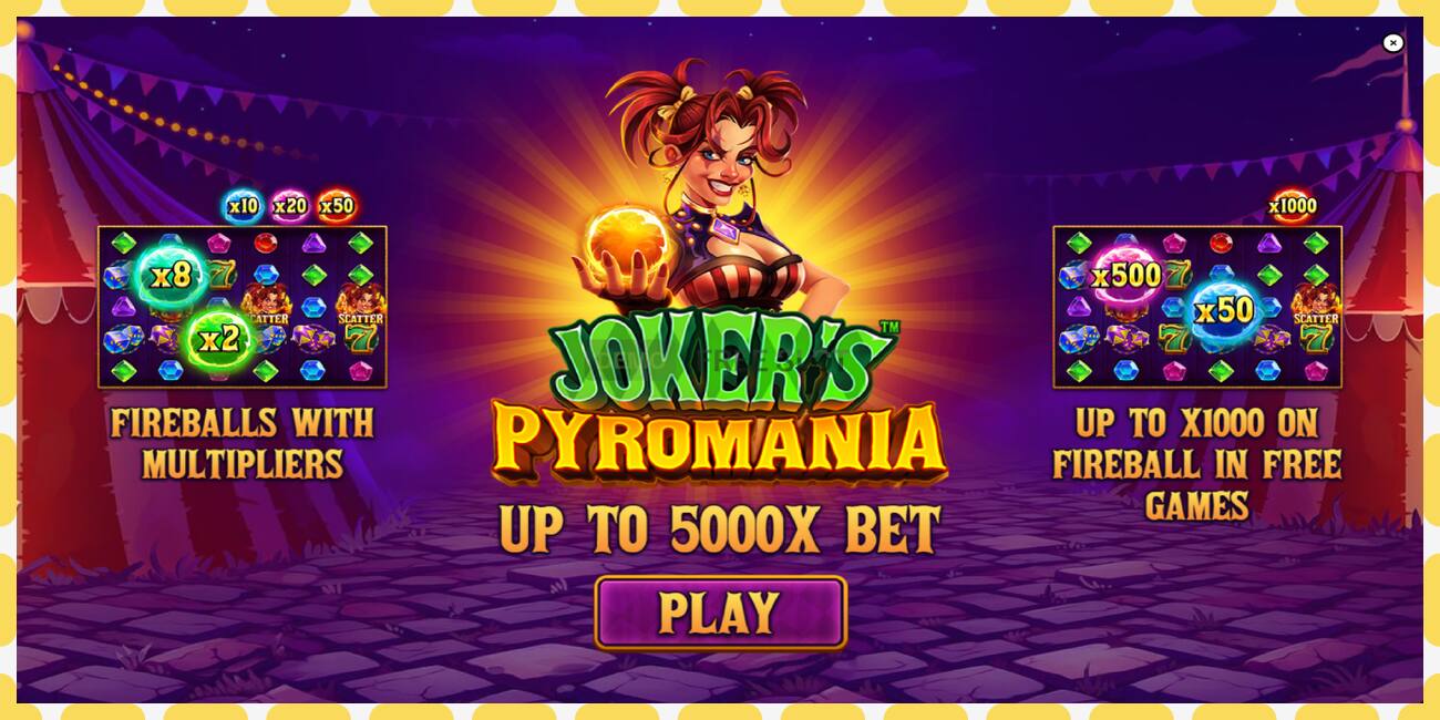 Demo slot Jokers Pyromania free and without registration, picture - 1