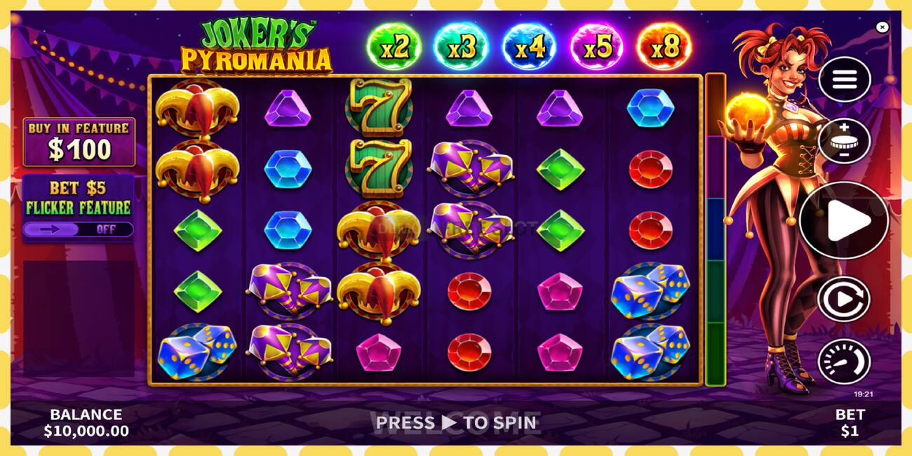 Demo slot Jokers Pyromania free and without registration, picture - 1